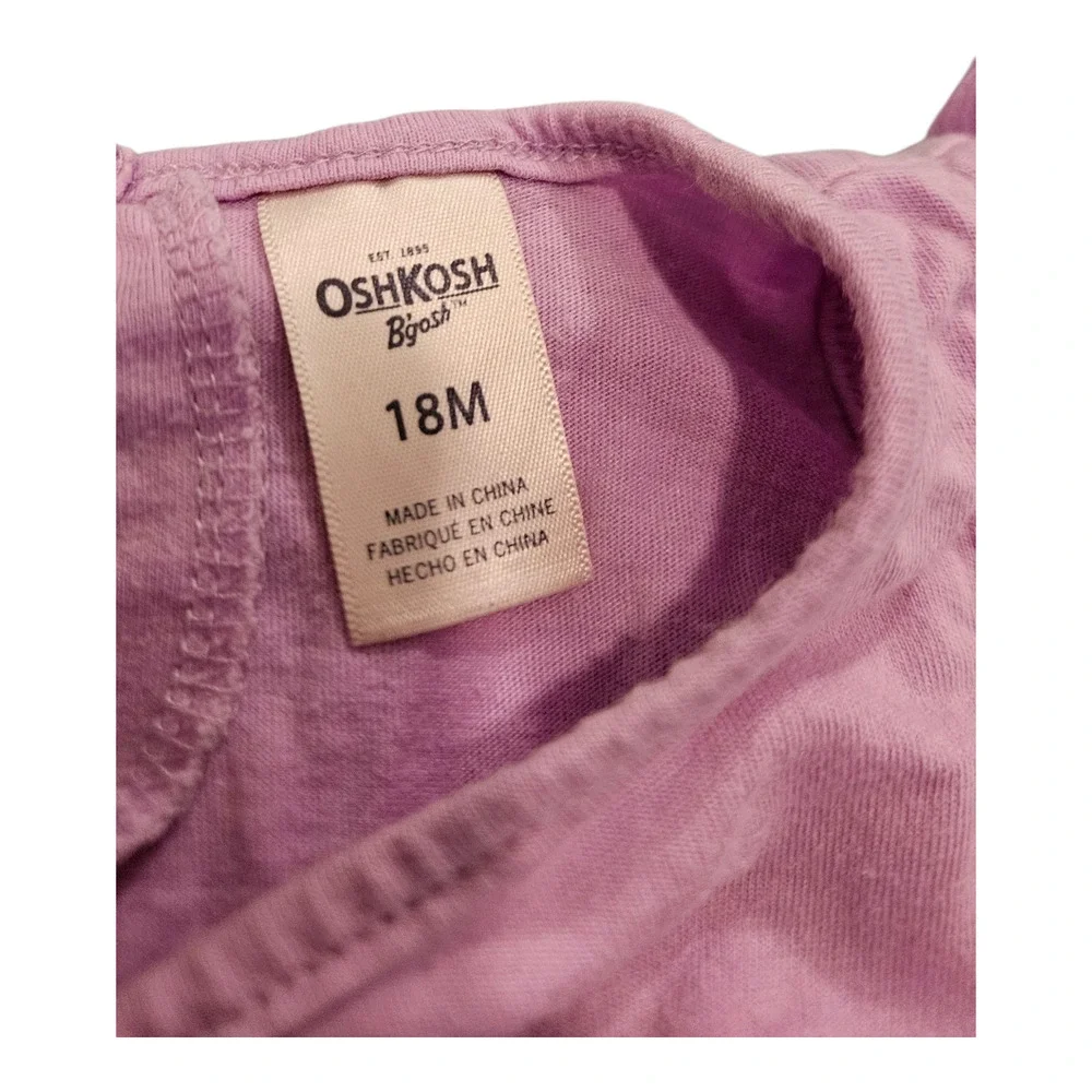 OshKosh Child Size 18M Light Purple Sleeveless Snap Closure Bodysuit